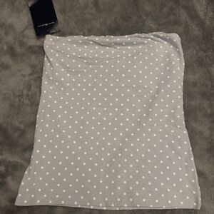 Brandy Melville blue polka dot tube top